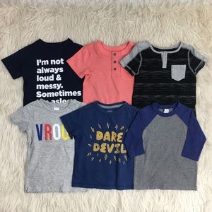 Toddler boy short sleeve shirts lot
